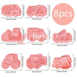 Set of 8 cookie cutters, biscuit cutters, children, 3D fondant biscuit cutters, cookie cutters, hand press cookies cutter, reusable cookie cutter for children (transport) - Bakeyy.com - India - Set of 8 cookie cutters, biscuit cutters, children, 3D fondant biscuit cutters, cookie cutters, hand press cookies cutter, reusable cookie cutter for children (transport) - Default Title