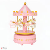 Pink Musical Carousel | Rotating Horse Toy Showpiece for Kids & Decor