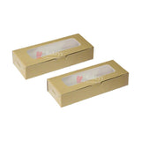 2 Brownie Box | Macron Box | Gold Color | With Window - Bakeyy.com - India - {{ variant.name }}