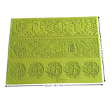 Music Theme Silicone Lace Mould | Craft Mould | Cake Border & Decor Mould | Food-Grade Silicone | Pack of 1