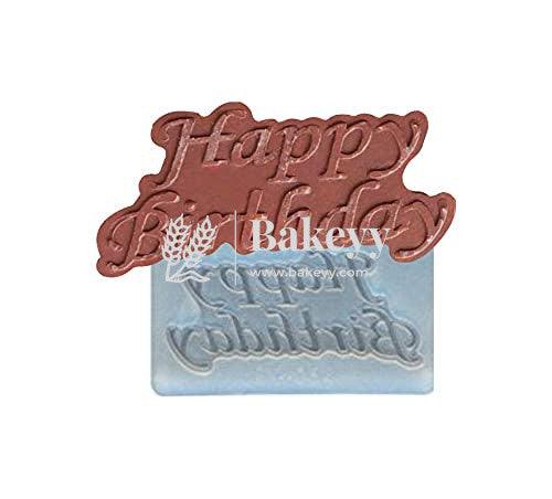 Silicon Garnishing Transfer Sheet Mould Happy Birthday Shape Design 5 in 1 - Bakeyy.com