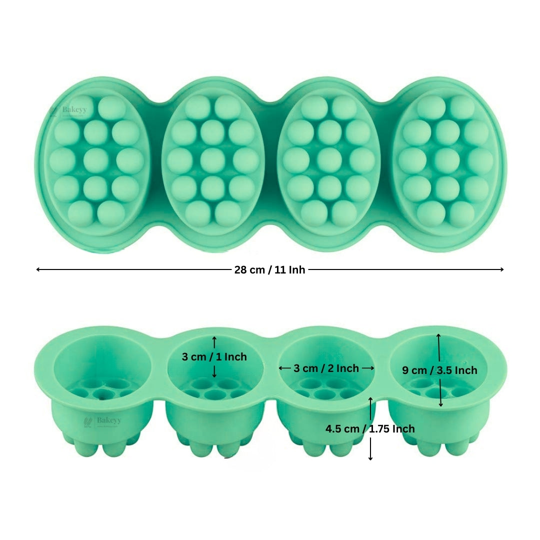 4 Cavity Bubble Dome Silicone Mould | Round Pop Design | Pack of 1