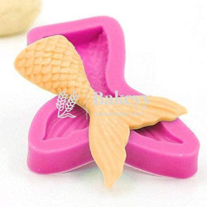 silicone-1-cavity-mermaid-tail-shape-pink-fondant-marzipan-mould-bakeyy-com-1 - Bakeyy.com