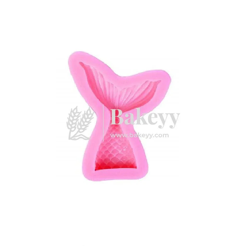 silicone-1-cavity-mermaid-tail-shape-pink-fondant-marzipan-mould-bakeyy-com-2 - Bakeyy.com