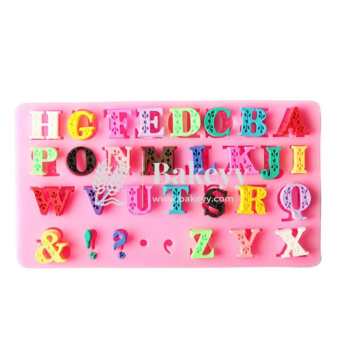 Silicone 26 Alphabets Mould | Marzipan Mould - Bakeyy.com - India - Silicone 26 Alphabets Mould | Marzipan Mould - Default Title