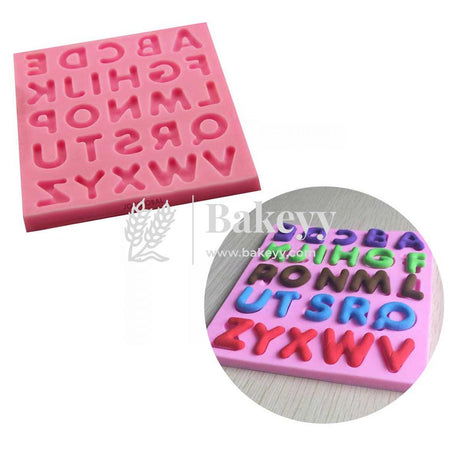 Silicone 26 Alphabets Mould | Marzipan Mould - Bakeyy.com - India - Silicone 26 Alphabets Mould | Marzipan Mould - Default Title