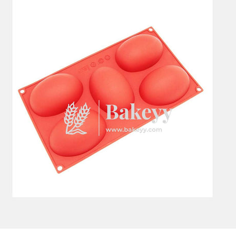 Silicone 5 Cavity Half Egg Shape Soap Mold for Soap Making Idli Truffles Chocolate - Bakeyy.com - India - Silicone 5 Cavity Half Egg Shape Soap Mold for Soap Making Idli Truffles Chocolate - Default Title