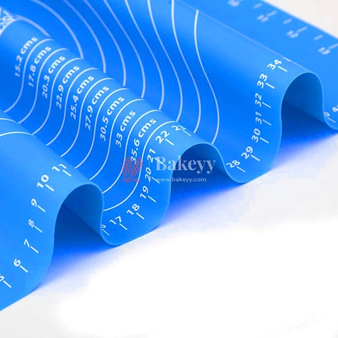 45x65 cm Silicone Baking Mat Non-Stick Fondant Rolling Mat Silicone Kneading - Bakeyy.com - India - 45x65 cm Silicone Baking Mat Non-Stick Fondant Rolling Mat Silicone Kneading - Blue / 45x65 cm