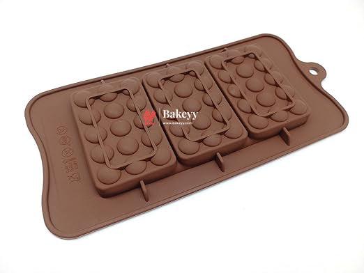 Silicone Chocolate bar Mould/Chocolate Making and Shaping Mould/bubble Shape - Bakeyy.com - India - Silicone Chocolate bar Mould/Chocolate Making and Shaping Mould/bubble Shape - Default Title