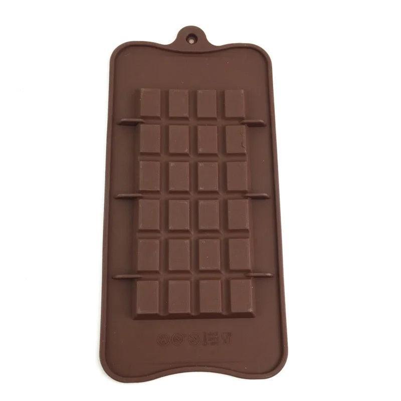 Silicone Chocolate bar Mould/Chocolate Making and Shaping Mould/Waffle Shape - Bakeyy.com - India - Silicone Chocolate bar Mould/Chocolate Making and Shaping Mould/Waffle Shape - Default Title