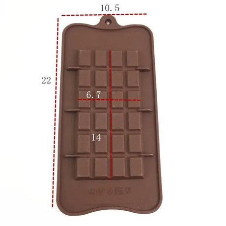 Silicone Chocolate bar Mould/Chocolate Making and Shaping Mould/Waffle Shape - Bakeyy.com - India - Silicone Chocolate bar Mould/Chocolate Making and Shaping Mould/Waffle Shape - Default Title