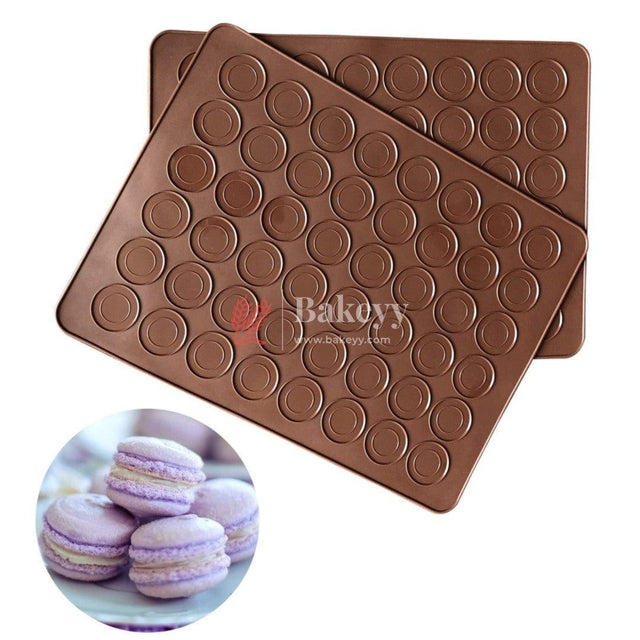 38.5x28 cm Silicone Macron Baking Mats, Non-Stick Silicone Baking Mats, Food Safe Baking Mat, Great For Macron, Cookies, Bread, Pastry, Dessert (48 Cavity) - Bakeyy.com - India - 38.5x28 cm Silicone Macron Baking Mats, Non-Stick Silicone Baking Mats, Food Safe Baking Mat, Great For Macron, Cookies, Bread, Pastry, Dessert (48 Cavity) - Default Title