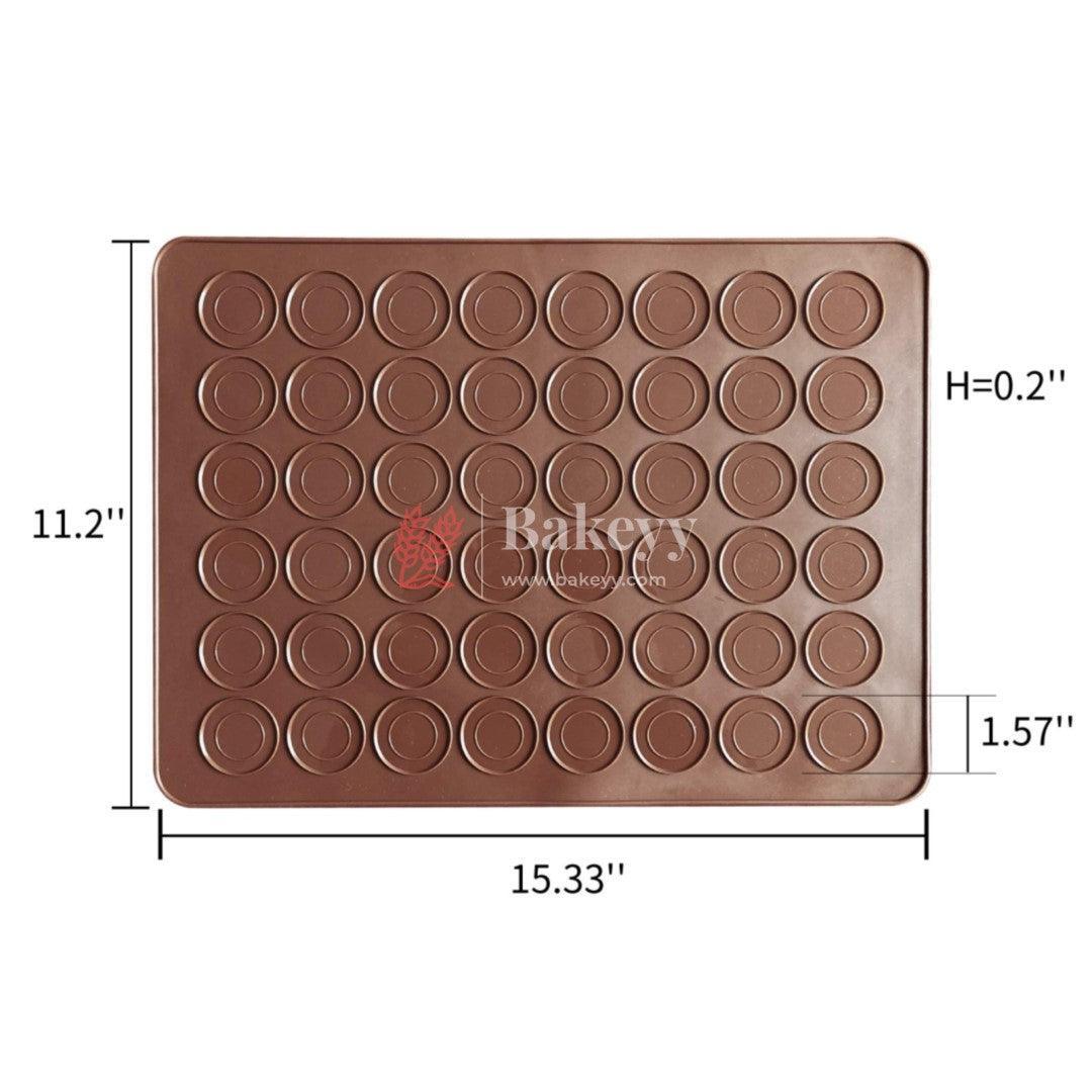 38.5x28 cm Silicone Macron Baking Mats, Non-Stick Silicone Baking Mats, Food Safe Baking Mat, Great For Macron, Cookies, Bread, Pastry, Dessert (48 Cavity) - Bakeyy.com - India - 38.5x28 cm Silicone Macron Baking Mats, Non-Stick Silicone Baking Mats, Food Safe Baking Mat, Great For Macron, Cookies, Bread, Pastry, Dessert (48 Cavity) - Default Title