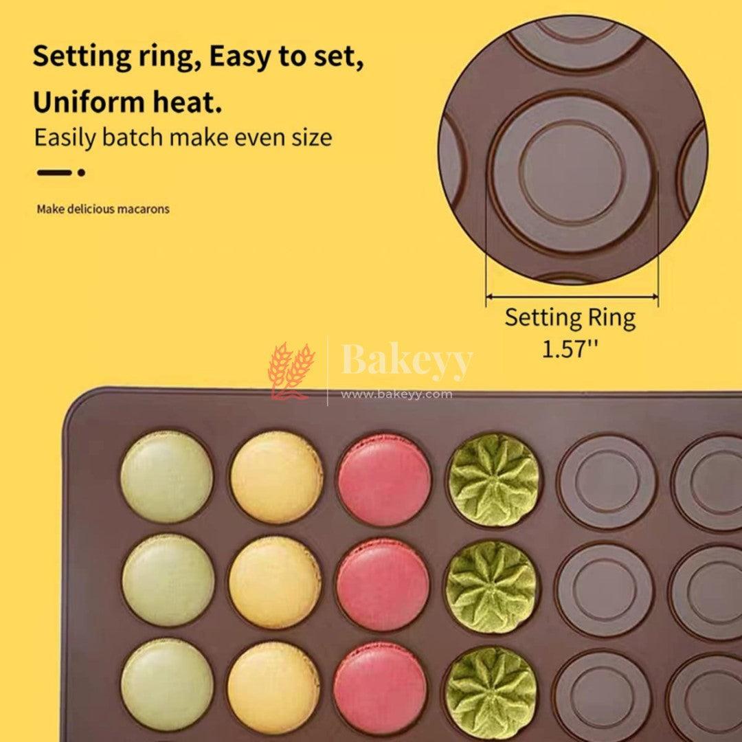 38.5x28 cm Silicone Macron Baking Mats, Non-Stick Silicone Baking Mats, Food Safe Baking Mat, Great For Macron, Cookies, Bread, Pastry, Dessert (48 Cavity) - Bakeyy.com - India - 38.5x28 cm Silicone Macron Baking Mats, Non-Stick Silicone Baking Mats, Food Safe Baking Mat, Great For Macron, Cookies, Bread, Pastry, Dessert (48 Cavity) - Default Title