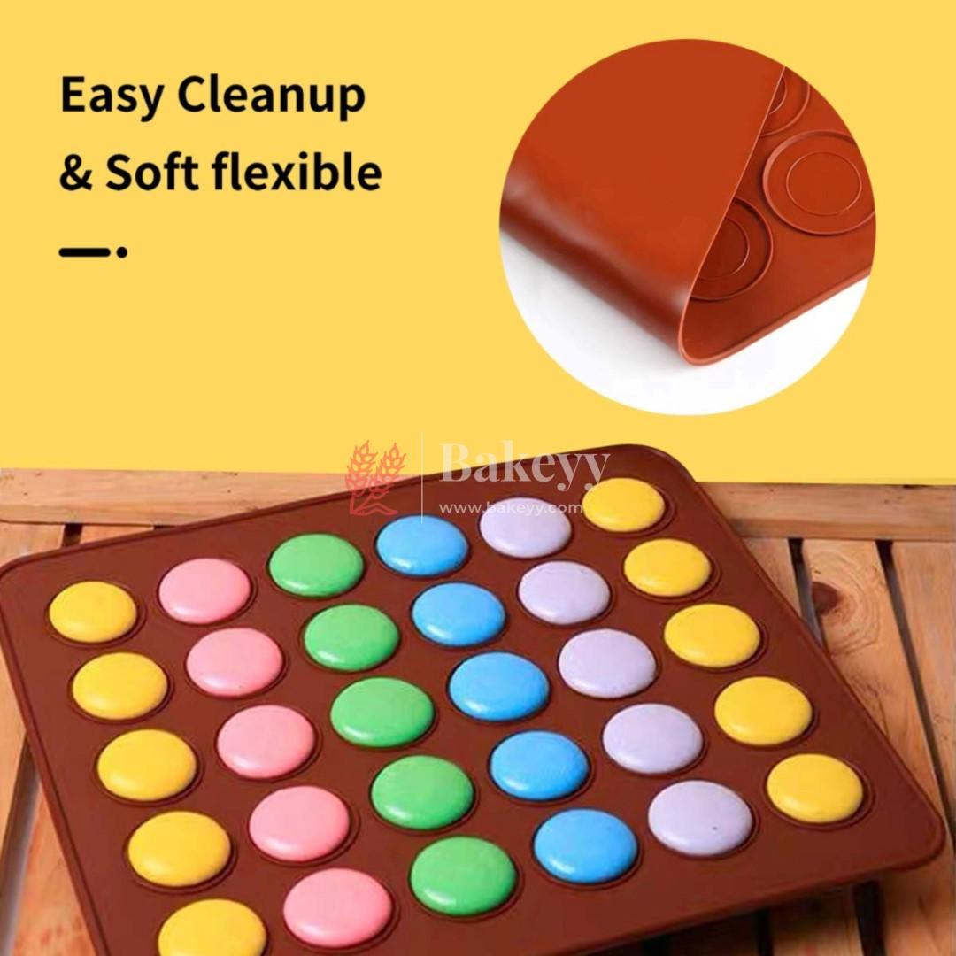 38.5x28 cm Silicone Macron Baking Mats, Non-Stick Silicone Baking Mats, Food Safe Baking Mat, Great For Macron, Cookies, Bread, Pastry, Dessert (48 Cavity) - Bakeyy.com - India - 38.5x28 cm Silicone Macron Baking Mats, Non-Stick Silicone Baking Mats, Food Safe Baking Mat, Great For Macron, Cookies, Bread, Pastry, Dessert (48 Cavity) - Default Title