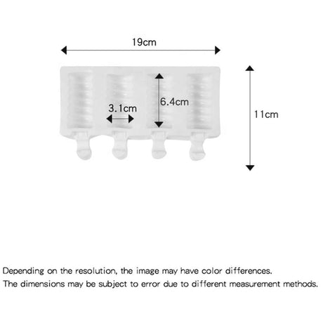 Silicone Popsicle Mould | Cakesicle Mould - Bakeyy.com - India - Silicone Popsicle Mould | Cakesicle Mould - 4 Cavity