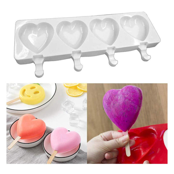 Silicone Popsicle Mould | Cakesicle Mould | 4 Cavity - Bakeyy.com