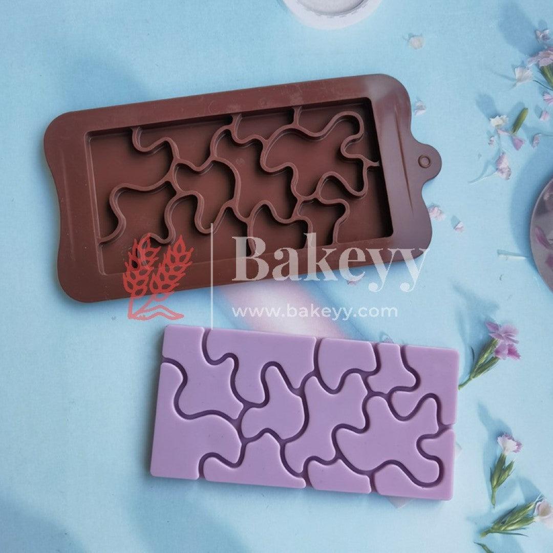 Silicone Puzzle Design Chocolate Bar Mould - Bakeyy.com - India - Silicone Puzzle Design Chocolate Bar Mould - Default Title