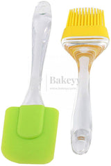 Silicone Spatula and Pastry Brush Set - Pack of 2 - Bakeyy.com - India - Silicone Spatula and Pastry Brush Set - Pack of 2 - Default Title