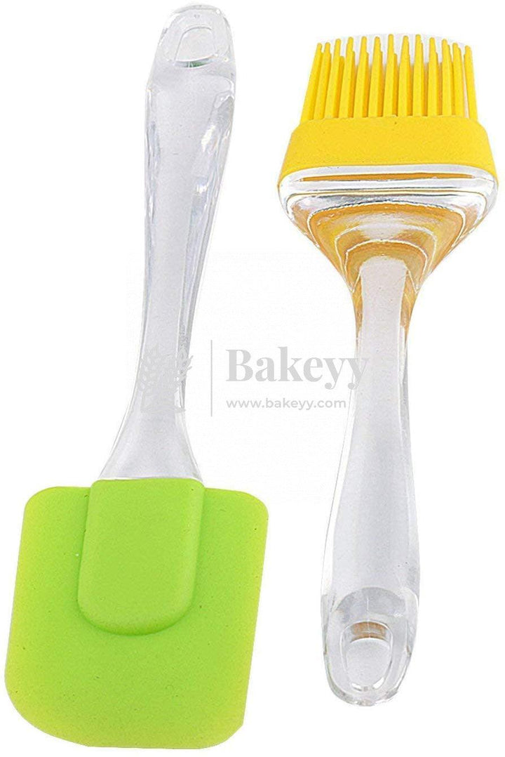 Silicone Spatula and Pastry Brush Set - Pack of 2 - Bakeyy.com
