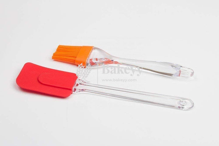 Silicone Spatula and Pastry Brush Set - Pack of 2 - Bakeyy.com