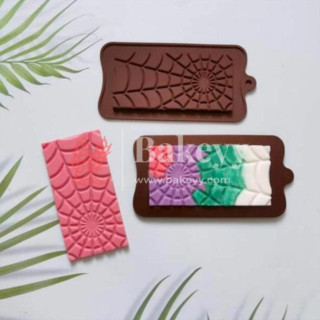 Silicone Spider Web Design Chocolate Bar Mould - Bakeyy.com - India - Silicone Spider Web Design Chocolate Bar Mould - Default Title