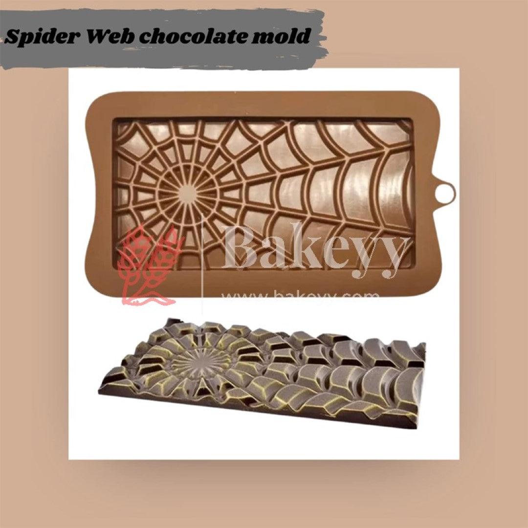 Silicone Spider Web Design Chocolate Bar Mould - Bakeyy.com - India - Silicone Spider Web Design Chocolate Bar Mould - Default Title