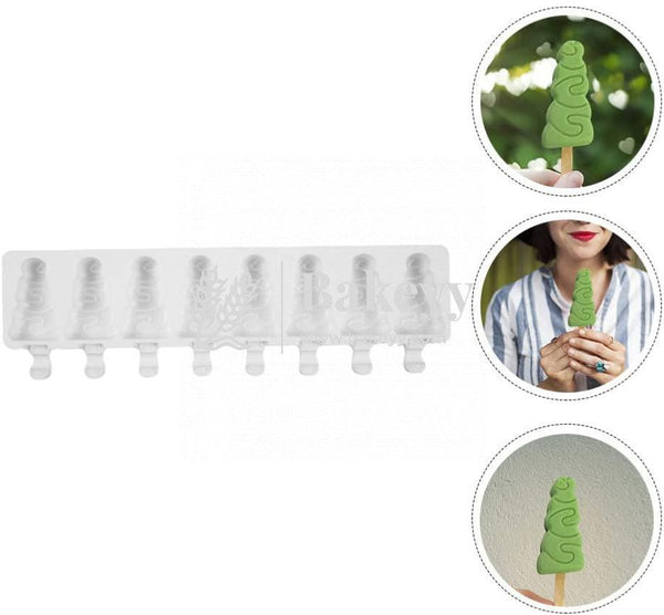 Silicone Tree Popsicle Mould | Cakesicle Mould | 8 Cavity - Bakeyy.com