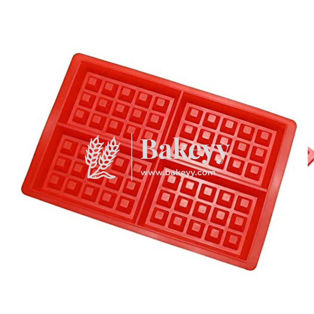 Silicone Waffle Mold for Baking, Non Stick, Dishwasher Safe, Square Shape - Bakeyy.com - India - Silicone Waffle Mold for Baking, Non Stick, Dishwasher Safe, Square Shape - Default Title