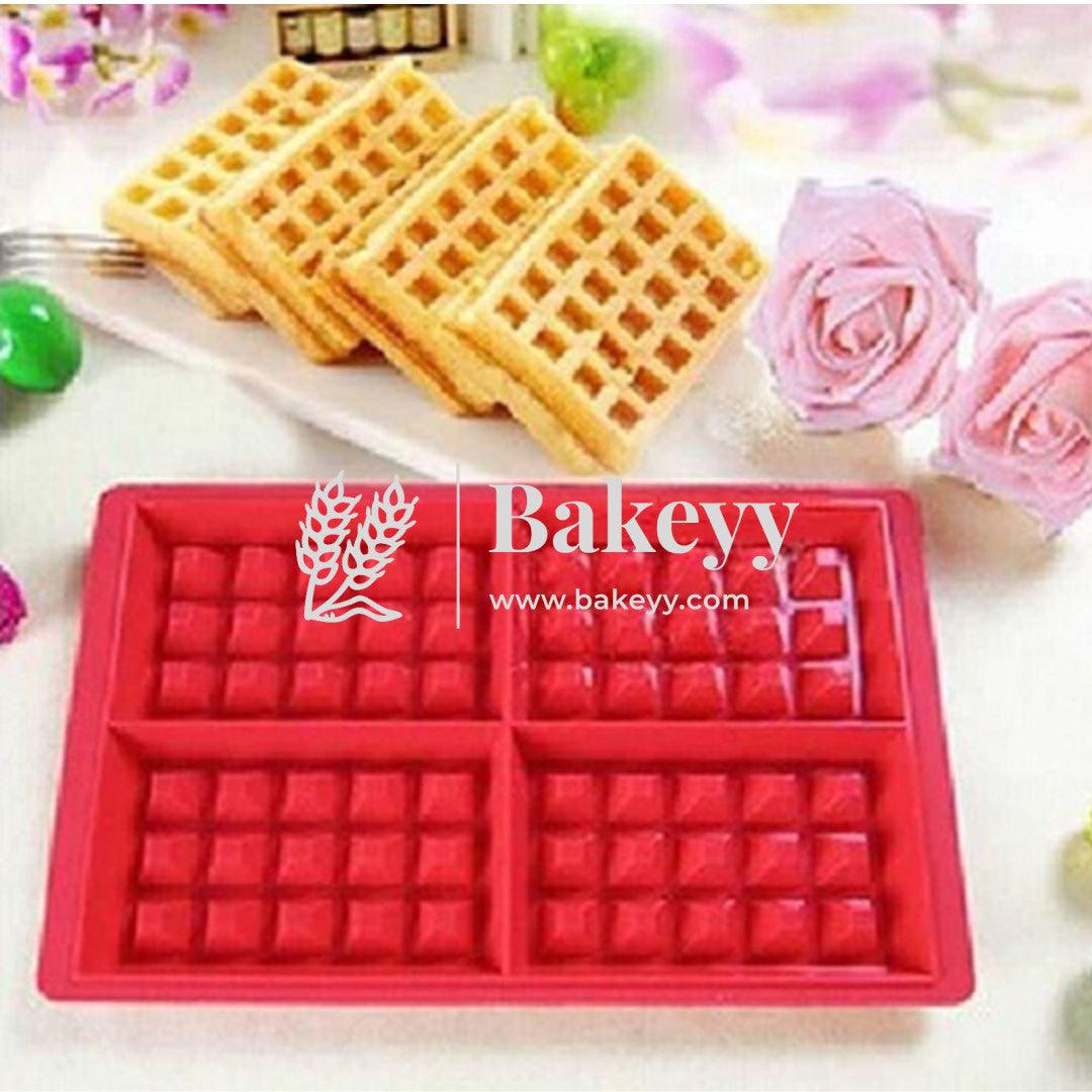 Silicone Waffle Mold for Baking, Non Stick, Dishwasher Safe, Square Shape - Bakeyy.com - India - Silicone Waffle Mold for Baking, Non Stick, Dishwasher Safe, Square Shape - Default Title