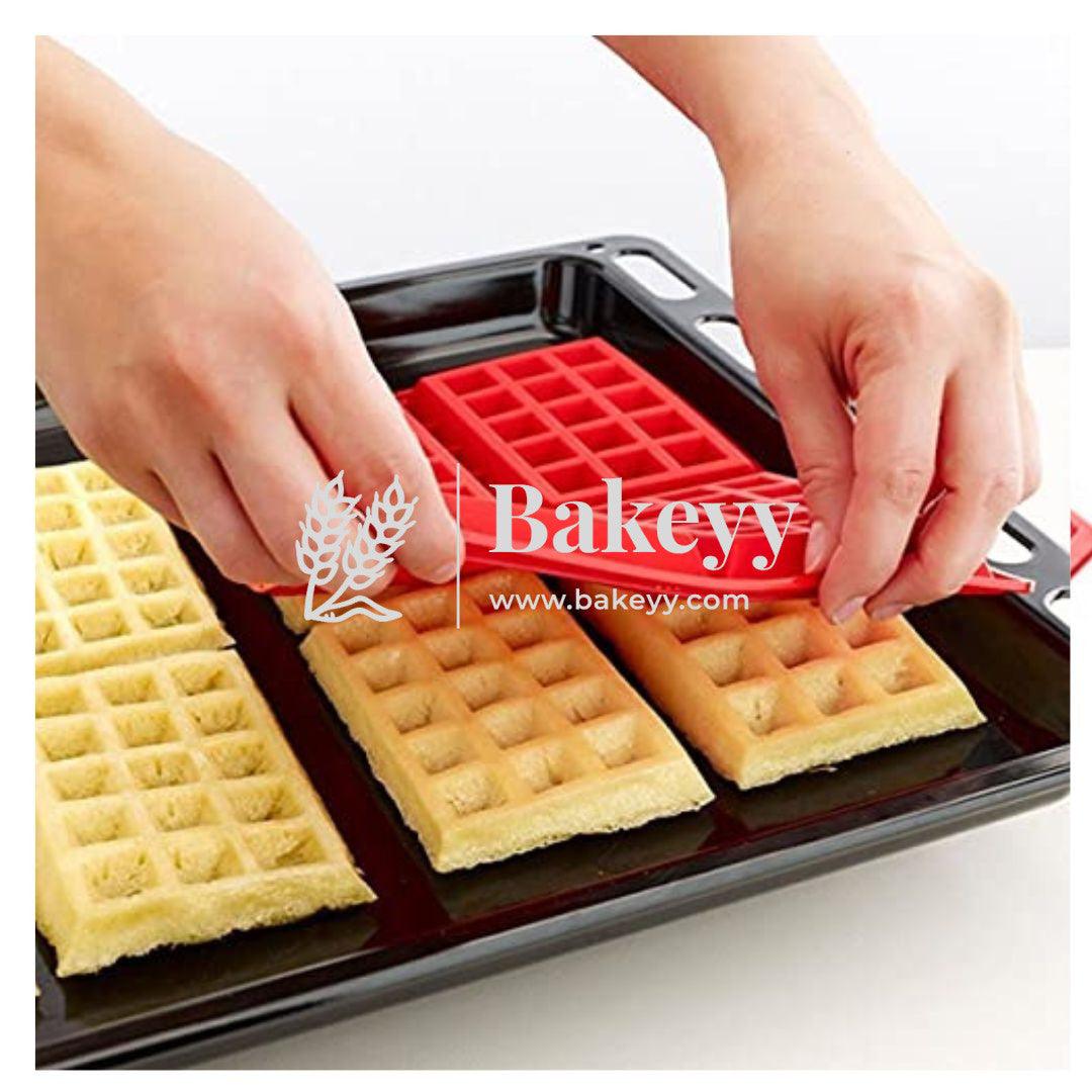 Silicone Waffle Mold for Baking, Non Stick, Dishwasher Safe, Square Shape - Bakeyy.com - India - Silicone Waffle Mold for Baking, Non Stick, Dishwasher Safe, Square Shape - Default Title