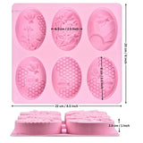 6 Cavity Bee & Honeycomb Oval Silicone Mould | Pack of 1