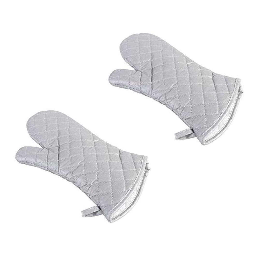 Silver Coated Cotton Fabric Heat Resistant Oven Gloves, Household Bakery Heat Resistant Microwave Oven Gloves - Bakeyy.com - India - {{ variant.name }}