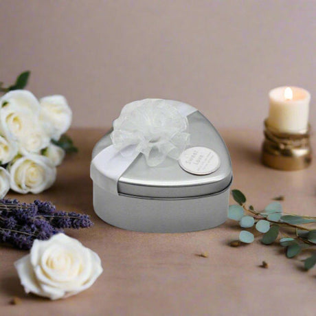 Silver Heart Empty Decorative Tin Box | Gift Box | Chocolate Box | Sweet Box | Jewellery Box | Luxury Box | Pack Of 6 - Bakeyy.com - India - Silver Heart Empty Decorative Tin Box | Gift Box | Chocolate Box | Sweet Box | Jewellery Box | Luxury Box | Pack Of 6 - Pack of 6