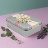 Silver Rectangle Empty Decorative Tin Box | Gift Box | Chocolate Box | Sweet Box | Jewellery Box | Luxury Box | Pack of 10 | - Bakeyy.com - India - Silver Rectangle Empty Decorative Tin Box | Gift Box | Chocolate Box | Sweet Box | Jewellery Box | Luxury Box | Pack of 10 | - Default Title