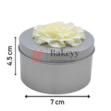 Silver Round Empty Decorative Tin Box | Gift Box | Chocolate Box | Sweet Box | Jewellery Box | Luxury Box - Bakeyy.com - India - Silver Round Empty Decorative Tin Box | Gift Box | Chocolate Box | Sweet Box | Jewellery Box | Luxury Box - Default Title
