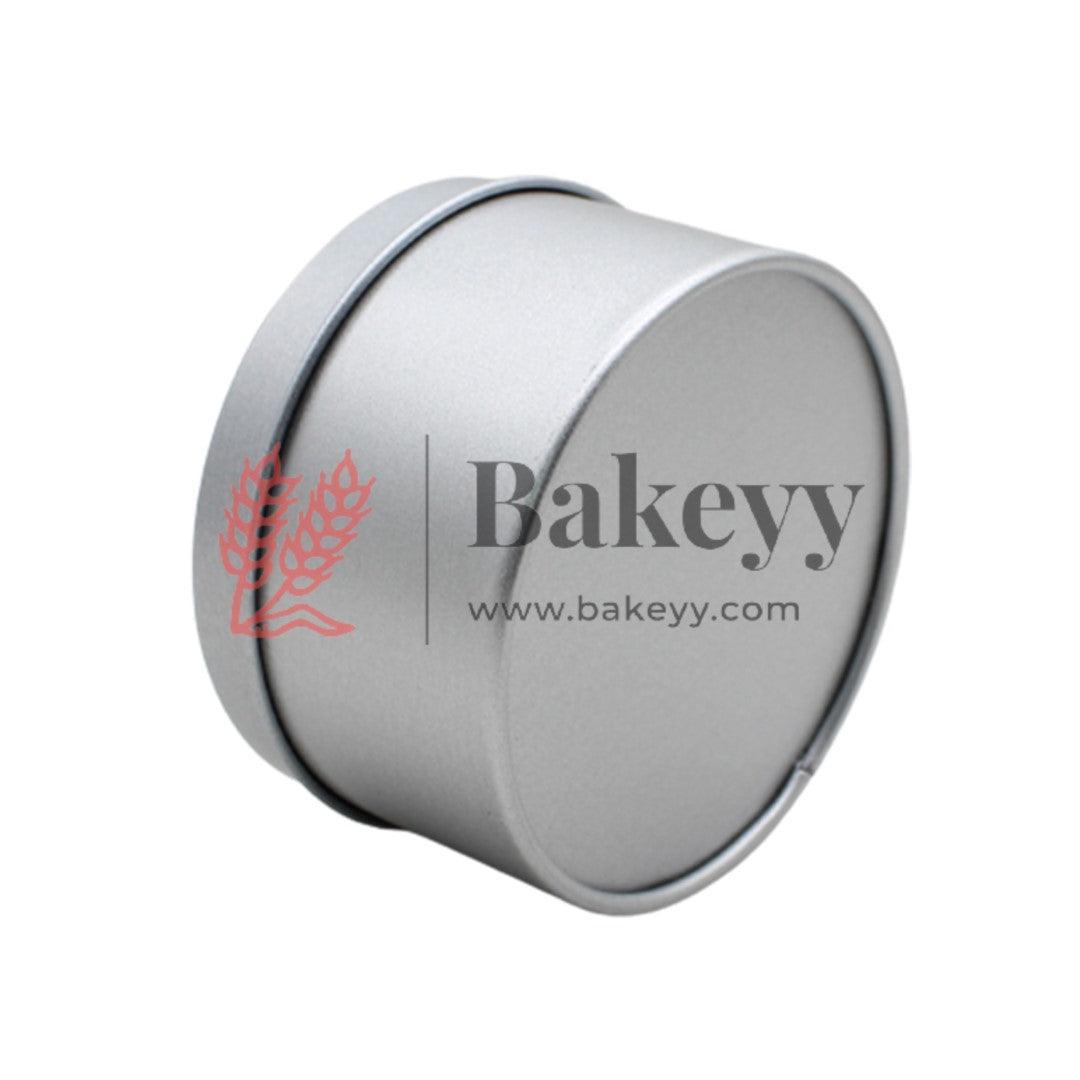 Silver Round Empty Decorative Tin Box | Gift Box | Chocolate Box | Sweet Box | Jewellery Box | Luxury Box - Bakeyy.com - India - Silver Round Empty Decorative Tin Box | Gift Box | Chocolate Box | Sweet Box | Jewellery Box | Luxury Box - Default Title