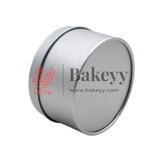 Silver Round Empty Decorative Tin Box | Gift Box | Chocolate Box | Sweet Box | Jewellery Box | Luxury Box - Bakeyy.com - India - Silver Round Empty Decorative Tin Box | Gift Box | Chocolate Box | Sweet Box | Jewellery Box | Luxury Box - Default Title