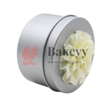 Silver Round Empty Decorative Tin Box | Gift Box | Chocolate Box | Sweet Box | Jewellery Box | Luxury Box - Bakeyy.com - India - Silver Round Empty Decorative Tin Box | Gift Box | Chocolate Box | Sweet Box | Jewellery Box | Luxury Box - Default Title