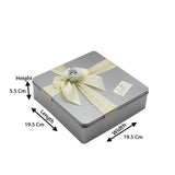 Silver Square Empty Decorative Tin Box | Pack of 2 | Gift Box | Chocolate Box | Sweet Box | Jewellery Box | Luxury Box - Bakeyy.com - India - Silver Square Empty Decorative Tin Box | Pack of 2 | Gift Box | Chocolate Box | Sweet Box | Jewellery Box | Luxury Box - Default Title