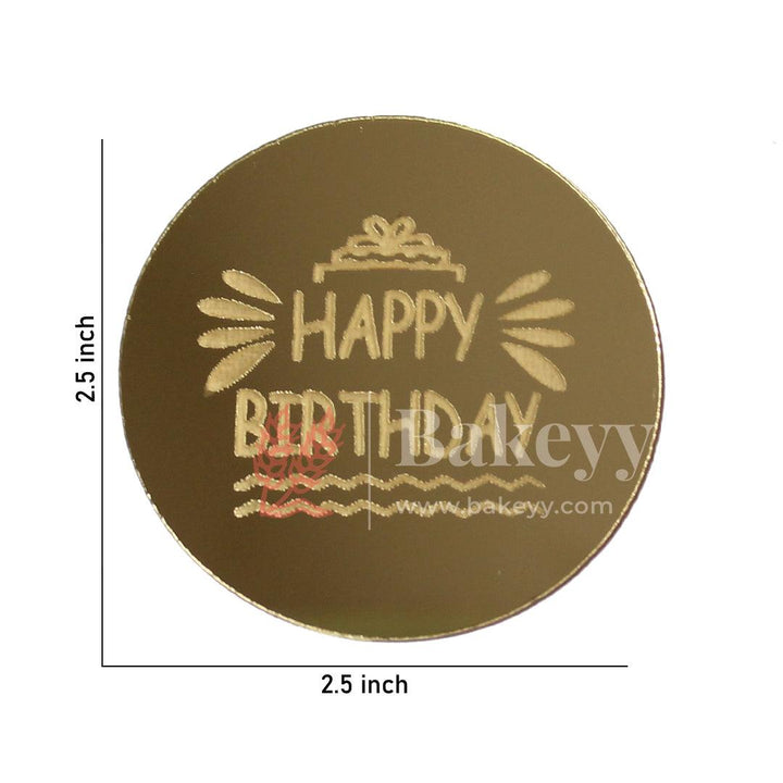 Coin Happy Birthday Topper | Gold Color | Pack Of 5 | - Bakeyy.com - India - Coin Happy Birthday Topper | Gold Color | Pack Of 5 | - Default Title