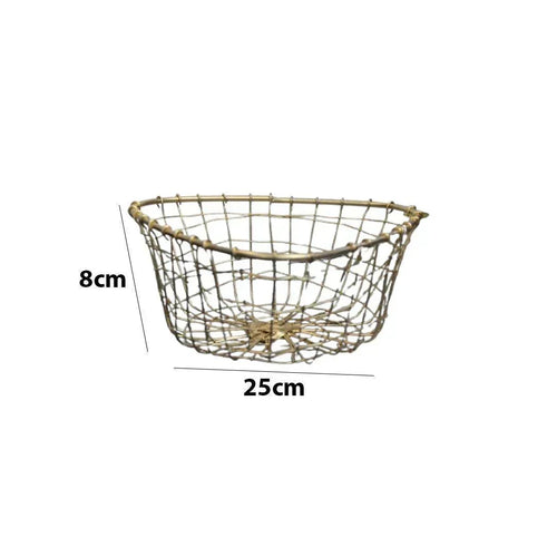 Triangle Metal Basket | 20x8 cm & 25x8 cm | Elegant Decorative Basket for Gifting, Storage, or Home Décor - Bakeyy.com - India - Triangle Metal Basket | 20x8 cm & 25x8 cm | Elegant Decorative Basket for Gifting, Storage, or Home Décor - Medium