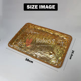 Elegant Gold-Plated Metal Dry Fruit Tray with 6 Decorative Bowls