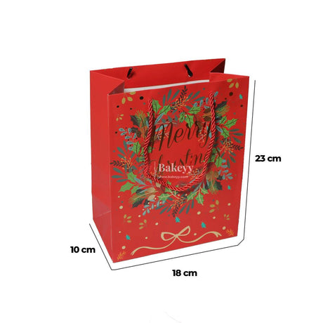 23x18x10cm And 40x30x12cm Merry Christmas Design Gift Paper Bag |Pack of 12| - Bakeyy.com - India - 23x18x10cm And 40x30x12cm Merry Christmas Design Gift Paper Bag |Pack of 12| - Medium