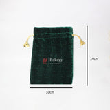 10x14 cm | Velvet Drawstring Potli Bag | Green Colour | Pack of 10 | Luxurious Gift & Storage Pouch | - Bakeyy.com - India - 10x14 cm | Velvet Drawstring Potli Bag | Green Colour | Pack of 10 | Luxurious Gift & Storage Pouch | - Default Title