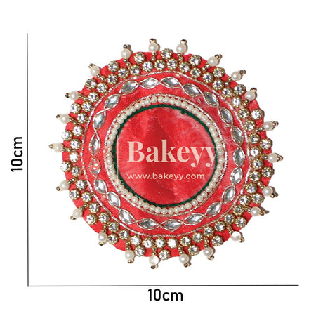 Rangoli Diya Mat |Red Color | (Pack Of 1 )| - Bakeyy.com - India - Rangoli Diya Mat |Red Color | (Pack Of 1 )| - Default Title