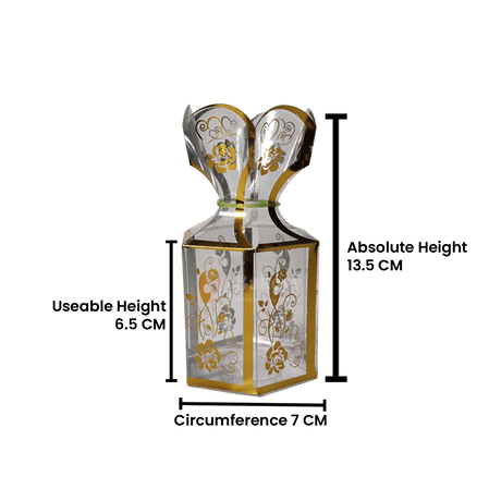 Gold Flower Design | PVC Goodie Box | Pack of 10 - Bakeyy.com - India - Gold Flower Design | PVC Goodie Box | Pack of 10 - Default Title