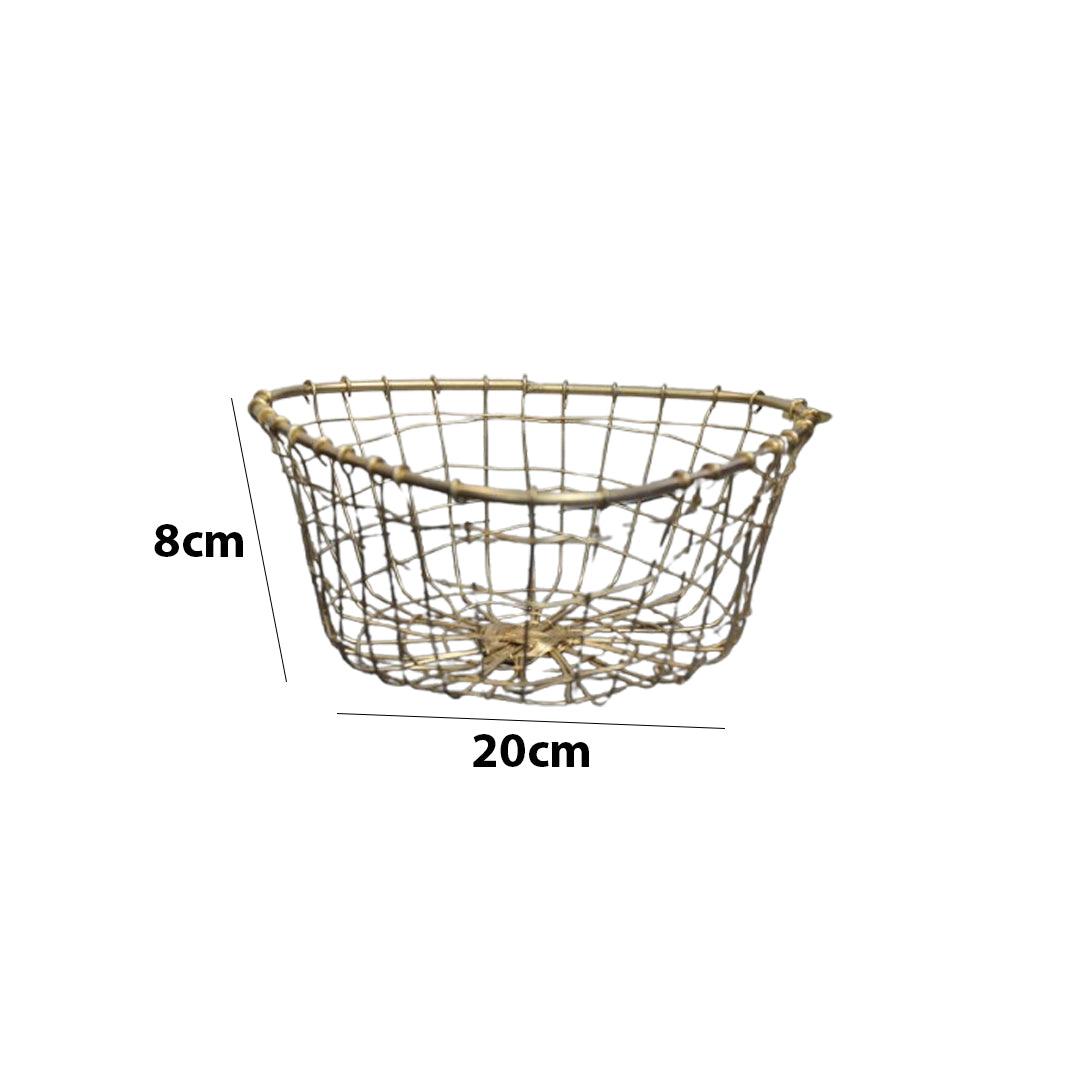 Triangle Metal Basket | 20x8 cm & 25x8 cm | Elegant Decorative Basket for Gifting, Storage, or Home Décor - Bakeyy.com - India - Triangle Metal Basket | 20x8 cm & 25x8 cm | Elegant Decorative Basket for Gifting, Storage, or Home Décor - Medium