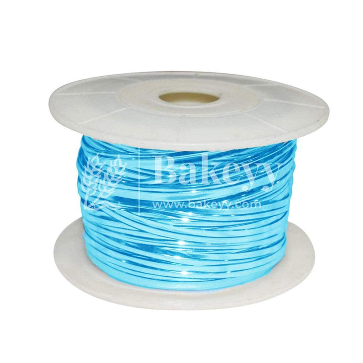 Sky Blue Aluminum Twist Ties | Twister Roll Blue 100 Yards | Twister For Chocolate Packaging - Bakeyy.com