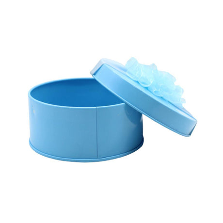 Sky Blue Small Round Empty Decorative Tin Box | Gift Box | Chocolate Box | Sweet Box | Jewellery Box | Luxury Box - Bakeyy.com - India - Sky Blue Small Round Empty Decorative Tin Box | Gift Box | Chocolate Box | Sweet Box | Jewellery Box | Luxury Box - Default Title